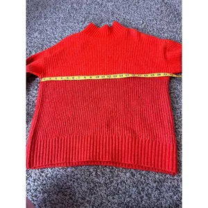 Z Supply Red Color Block Mock Neck Sweater Womens Sz M Cozy Chunky Knit thumbnail 5