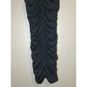 NEW Abercrombie & Fitch Black Keyhole Ruched Mini Dress Women’s Size Small thumbnail 7