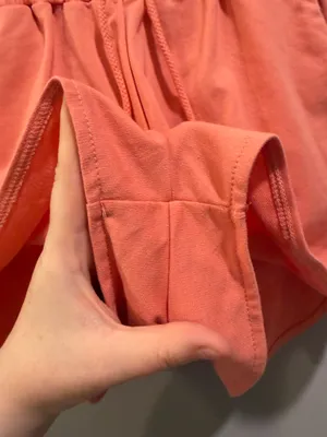 HYFVE Drawstring Waist Oversized Lounge Shorts Coral thumbnail 9