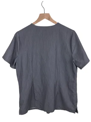 FIGS Women's Casma Three-Pocket Scrub Top V-neck Size Large Graphite Grey thumbnail 3