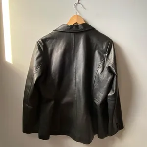 Vintage Y2K George Black Leather Blazer 🔥 thumbnail 3
