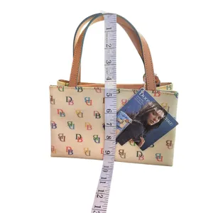 Dooney & Bourke‎ Tiny East/West Bag White Multi Color Monogram Mini Tote WI396 thumbnail 8