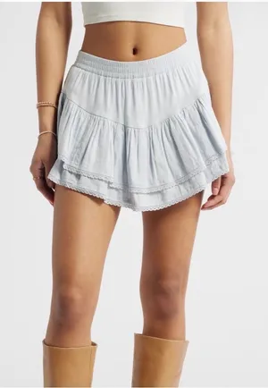 BP ‘Lace Trim Ruffle Mini Skort in Light Blue’ size Medium thumbnail 1