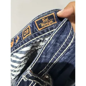 Rock Revival Kai Straight Jeans Dark Blue Denim Embroidered Flap Pockets Size 29 thumbnail 11