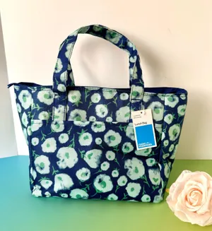 Floral Lunch Tote Blue thumbnail 4
