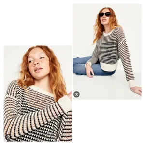 Old Navy Open Stich‎ Sweater Black And White Size Large thumbnail 3