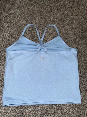 Athleta Girl Racerback Workout Tank Top Light Blue thumbnail 2