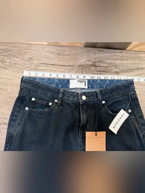 RARE DNM EDIT Dark Blue Low Rise Bootcut‎ Jeans size 27 NWT thumbnail 6