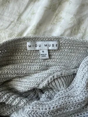 Miou Muse Twist Back Tank Top Gray Size XS thumbnail 2