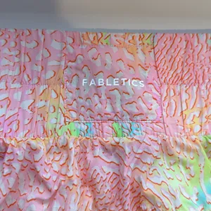 Fabletics High Waist Pink and Green Shorts thumbnail 3