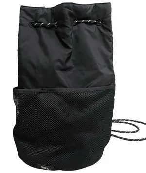 Pink By Victoria's Secret Black Drawstring Backpack Bag Outter Mesh Pockets NWT thumbnail 1