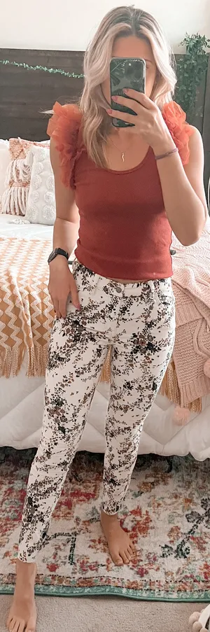 Free People Corduroy Pattered Pants thumbnail 2