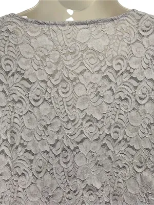 By Anthropologie Lace Button-Front Top Lavender Size Medium thumbnail 8