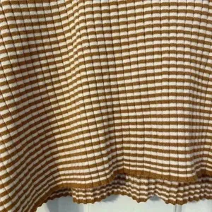 LA Hearts Womens Brown White Striped‎ Ribbed V-Neck Cropped Sweater Large thumbnail 8