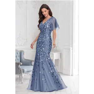 NEW Elegant Mother of Bride Sequin Mermaid Embroidery Evening Dress 2X thumbnail 6