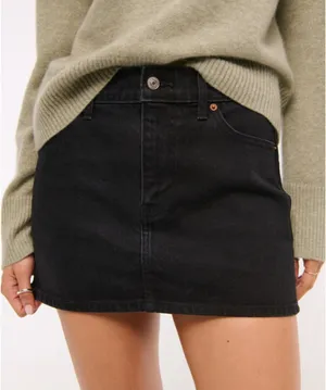 Abercrombie Curve Love Mid Rise Denim Mini Skirt thumbnail 3