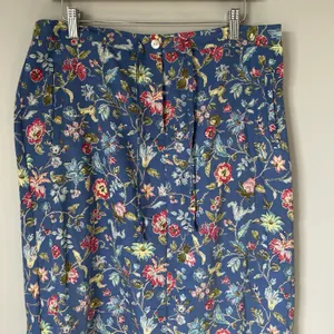 Crazy Horse Vintage Floral Print Maxi Skirt Lightweight Boho Whimsy Blue Size 14 thumbnail 3