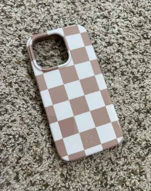 iPhone 14 Pro Velvet Caviar Nude Checkered case thumbnail 1