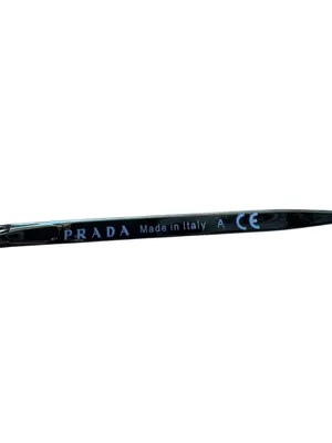 Prada Women's SPR51T SPR/51T Square Sunglasses Metallized Gold-Black thumbnail 6