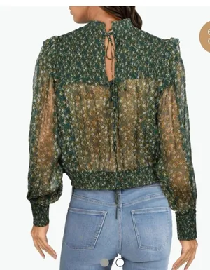 Roma Smocked Hi-Low Blouse thumbnail 2