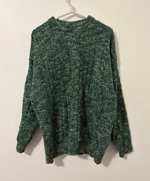 Vintage Enzo Lorenzo Sweater Size XL Green Chunky Knit Pullover Jumper Cozy Top thumbnail 1
