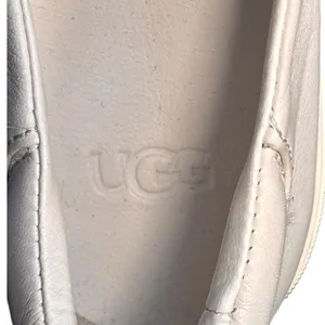 UGG Chayze White Leather Slip On Sneakers Black Strap Size 8‎ Casual Minimalist thumbnail 9