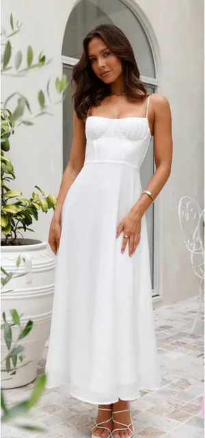 Hello Molly Midi Dress White thumbnail 2