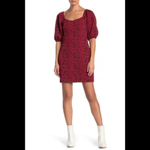 Free People Red Sunset Puff Sleeve Mini Dress thumbnail 9