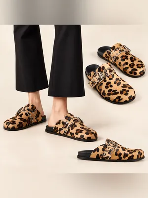 ALOHAS Halia Leopard Print Buckle Mules Clogs EU 41 US 10.5 $220 thumbnail 2
