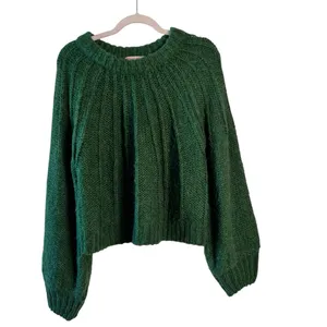 Urban Outfitters Green Martha Slouchy Knit‎ Pullover Crew Neck Sweater Small thumbnail 4