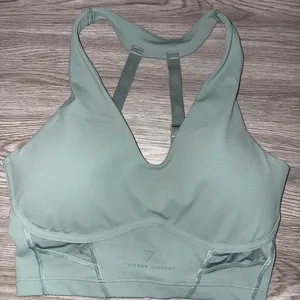Gymshark Whitney Simmons Green Leaf Longline Sports Bra thumbnail 2