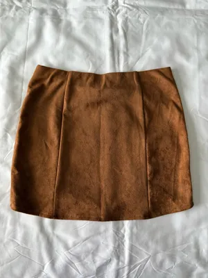 Bear Dance Brown Faux Suede Mini Skirt thumbnail 4