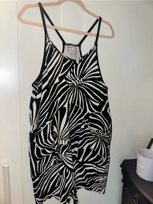 Free People Movement Printed Hot Shot Romper Black White Combo Zebra Graphic thumbnail 12