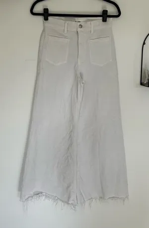 Madewell Flared Wide-Leg Jeans Vintage‎ Ivory Size 26 thumbnail 1