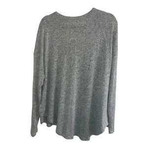 ✨Quince Brushed Lounge Long Sleeve Marled Grey Sz XL Tee✨ thumbnail 7