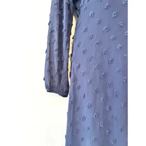 Anthropologie Eri + Ali Michaela Textured Swiss Dot Midi Navy Dress 2 thumbnail 7