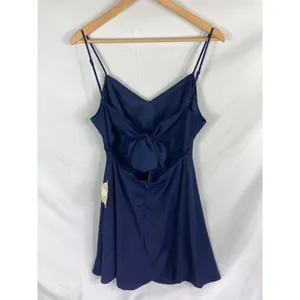 NWT Altar'd State Bow Back Sleeveless Mini Dress Navy Size Medium thumbnail 3