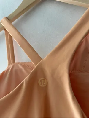 Lululemon Everlux‎ Asymmetrical Tennis Tank Top Summer Glow Square Dot thumbnail 5