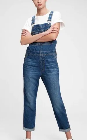 Gap Factory Store Indigo Denim Overalls, Size Small thumbnail 1
