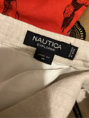 Nautica White Straight-Leg Linen Pants thumbnail 5