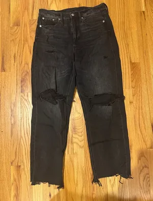 American Eagle High Waist Straight Leg Jeans thumbnail 1