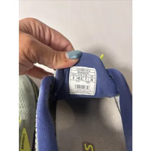 BROOKS Ghost 14 Women's Size 9B Blue Ocean Neon Green Running Shoes READ thumbnail 6