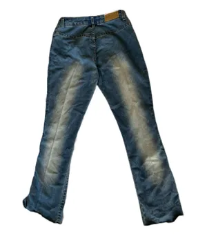 Vintage 90s / y2k Grommetted Flare Lightwash Jeans 🔥 thumbnail 5