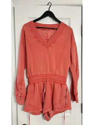 FREE PEOPLE Intercept Romper in Hibiscus Size Small thumbnail 3
