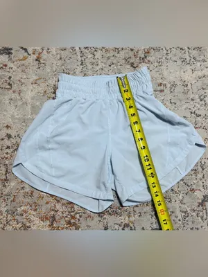Lululemon Track That High-Rise Lined Short 5" size 4 light blue thumbnail 6