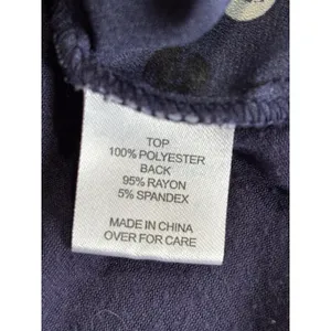 Fortune +‎ Ivy Polka Dot Chiffon Blue/White 3/4 Tie Sleeve Button Blouse Size M thumbnail 7