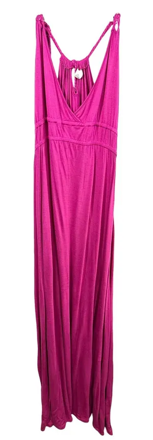Old Navy XL Maxi Dress Magenta Pink Braided Strap Beachy‎ Coastal Vacation 477 thumbnail 1