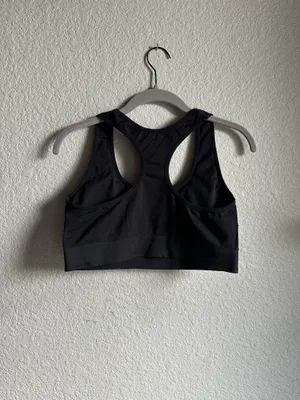 Juicy Couture Black Rhinestone Logo Racerback Sports Bling Bra thumbnail 3