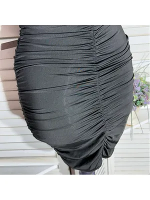 Vintage Y2K black mini dress ruched stretchy bodycon deep V homecoming clubbing thumbnail 7