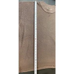 Free People FP Beach Oversized Pullover Sweater Brown Cotton Blend Stretch NWT L thumbnail 9